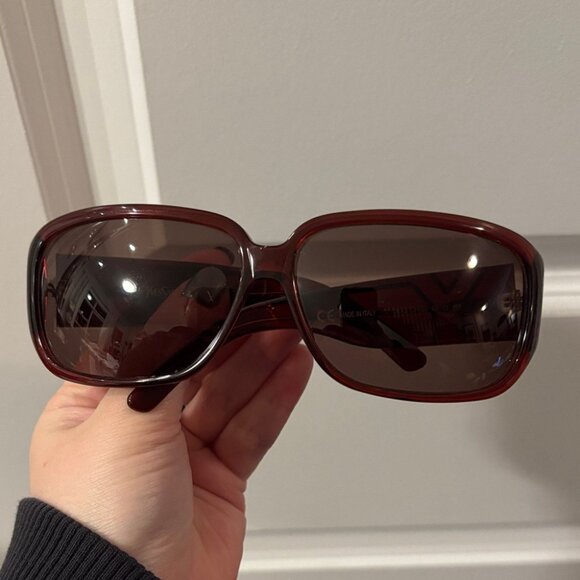 Vintage Y2K Yves Saint Laurent YSL 6207 Burgundy Red Sunglasses - Picture 3 of 10